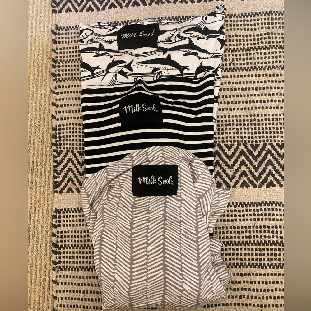 Kids' Black and White Patterned Tops